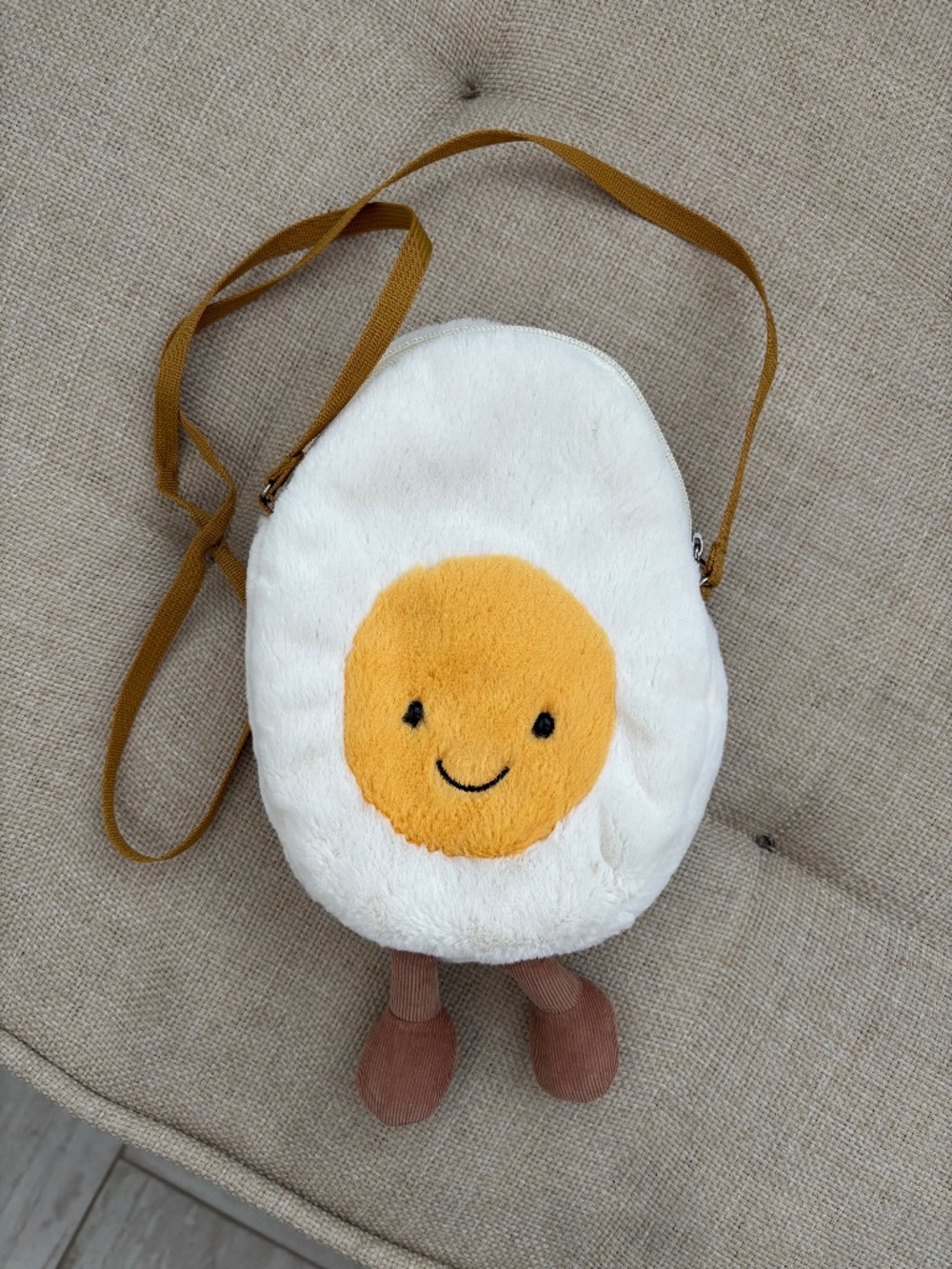 Jellycat Retired Amuseable Happy Boiled Egg Crossbody Plush Bag